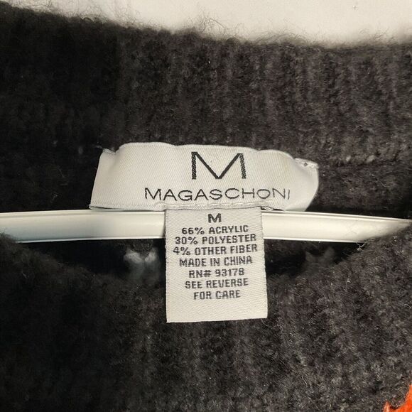 Magaschoni Tribal Sweater Womens Medium Crew Cable Pullover Aztec Southwestern - Picture 8 of 9